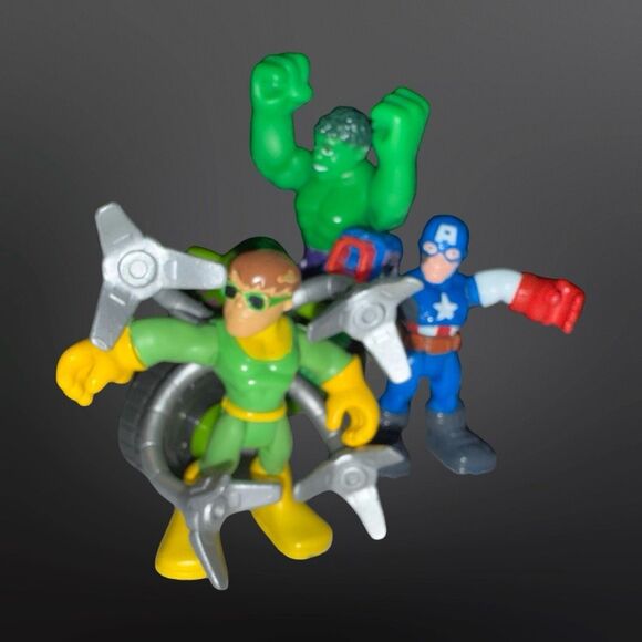 Playskool Marvel Super Hero Hulk Captain America Doc Ock Adventure Hero’s A12 - Picture 8 of 12